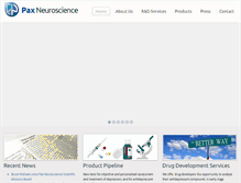 Tablet Screenshot of paxneuroscience.com